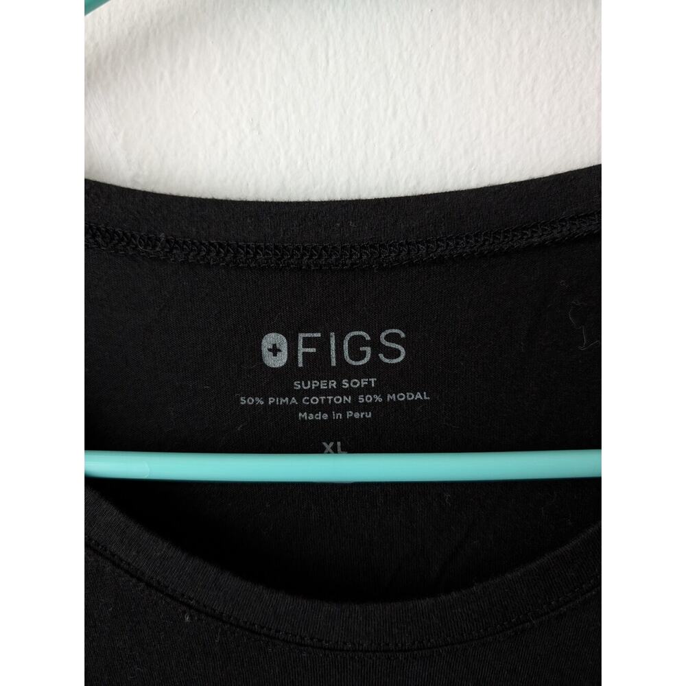 Figs Black Super Soft Pima Modal Long Sleeve T-shirt - Picture 4 of 5